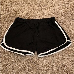 Black and white shorts